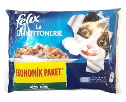 Felix Ekonomik Paket Somonlu - Ton Balıklı Yetişkin Yaş Kedi Maması 100 gr