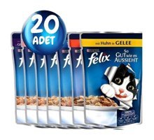 Felix Karışık Yetişkin Yaş Kedi Maması 20x100 gr