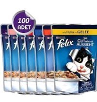 Felix Karışık Yetişkin Yaş Kedi Maması 100x100 gr