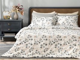 English Home Textured Ivy Krep Çift Kişilik Nevresim Takımı Bej
