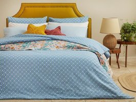 English Home Quarto Kolay Ütülenir Çift Kişilik Nevresim Mavi