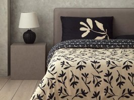 English Home Vinette Dijital Baskılı Soft Cotton Çift Kişilik Nevresim Seti Bej