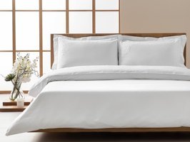 English Home Laurel Pamuk Saten Nakışlı Çift Kişilik Nevresim Takımı Beyaz
