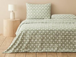 English Home Parterre Kolay Ütülenir Çift Kişilik Nevresim Takımı Açık Yeşil