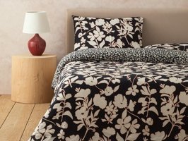 English Home Grandiflora Baskılı Soft Cotton Tek Kişilik Nevresim Seti Antrasit- Terracotta