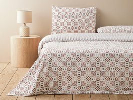 English Home Retro Glam Pamuk Tek Kişilik Nevresim Takımı Kırmızı