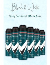 Rexona Black & White Invisible Sprey Erkek Deodorant 6x150 ml