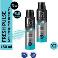 Fa Fresh Pulse Sprey Erkek Deodorant 2x150 ml