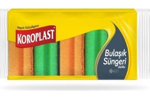 Koroplast Doğal Killi Bulaşık Süngeri 5'li