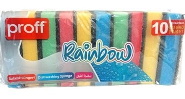 Proff Rainbow Bulaşık Süngeri 10'lu
