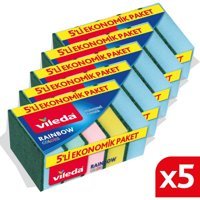 Vileda Rainbow Colors Bulaşık Süngeri 5x5'li