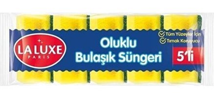 Laluxe Oluklu Bulaşık Süngeri Tekli