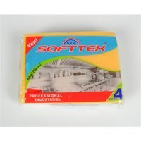Softtex Endüstriyel Tip Bulaşık Süngeri 4'lü