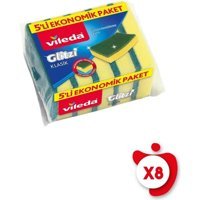 Vileda Glitzi Klasik Bulaşık Süngeri 8x5'li