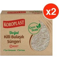 Koroplast Doğal Killi Bulaşık Süngeri 2x2'li