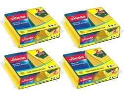 Vileda Oluklu Bulaşık Süngeri 4x2'li