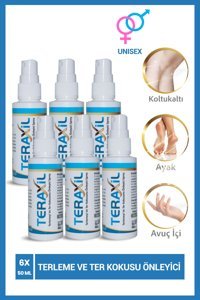 Teraxil Antiperspirant Sprey Unisex Deodorant 6x50 ml