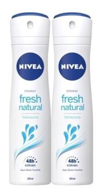 Nivea Fresh Natural Sprey Kadın Deodorant 2x150 ml