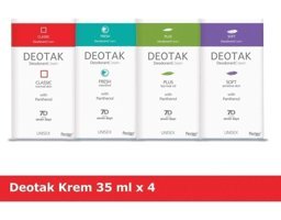 Deotak Karma Krem Unisex Deodorant 4x35 ml