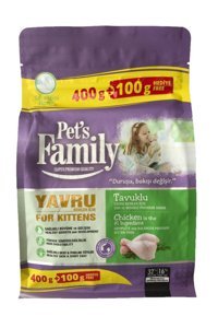 Pet's Family Premium Tavuklu Yavru Kuru Kedi Maması 500 gr