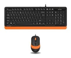 A4Tech F1010 USB Kablolu Q Klavye Mouse Seti Turuncu