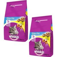 Whiskas Sterile 1+ Years Sebzeli Tavuklu Kısırlaştırılmış Yetişkin Kuru Kedi Maması 2x1.4 kg