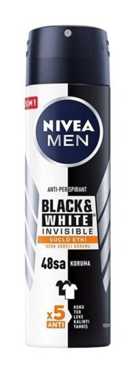 Nivea Black&White Invisible Fresh Sprey Erkek Deodorant 50 ml