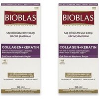 Bioblas Collagen + Keratin Dökülme Karşıtı İnce Telli Saçlar İçin Şampuan 2x360 ml