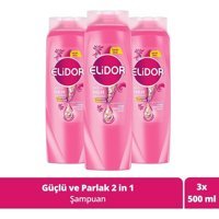 Elidor Superblend 2'si 1 Arada Güçlü Parlak Şampuan 3x500 ml