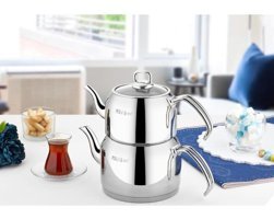 Polo Chef Hüsnü Ala Çelik Mini Çaydanlık
