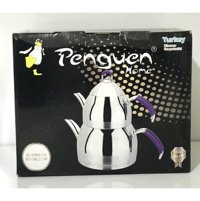 Penguen Lotus Silikon Kulplu Aile Boy Çaydanlık Mor