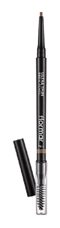 Flormar Light Brown Suya Dayanıklı Asansörlü Çift Taraflı İnce Uçlu Kaş Kalemi Açık Kahve