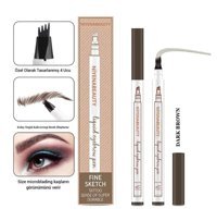 Niyenabeauty Dark Brown Suya Dayanıklı Asansörsüz Mikro Kaş Kalemi Koyu Kahve
