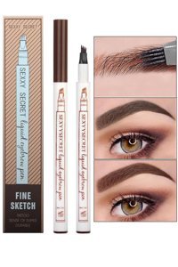 Mobee Fine Sketch Suya Dayanıklı Asansörsüz Mikro Kaş Kalemi Açık Kahve