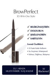 Estée Lauder No:10 Suya Dayanıklı Asansörlü Çift Taraflı İnce Uçlu Kaş Kalemi Koyu Kahve