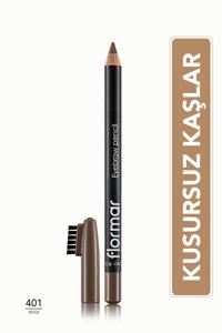 Flormar 401 Asansörsüz Kalın Uçlu Kaş Kalemi Açık Kahve