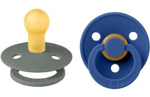 Bibs Colour 0-6 Ay Gri-Lacivert Emzik