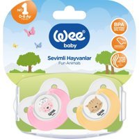 Wee Baby Sevimli Hayvanlar No:1 0-6 Ay 2'Li Pembe Emzik