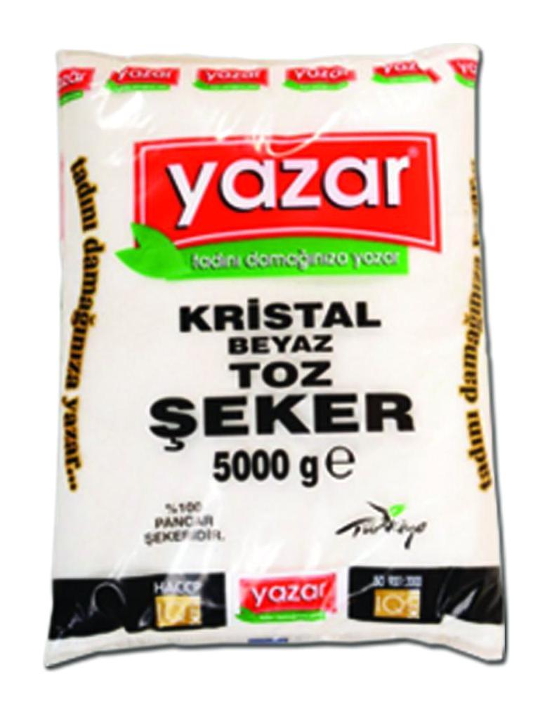 Yazar Kristal Toz Şeker 5 kg