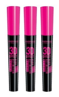 Farmasi 3d Effect High Definition Hacim Veren Siyah Maskara 3'lü