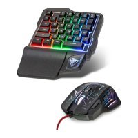 Hadron G506 Işıklı Siyah Kablolu Klavye Mouse Seti