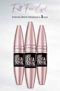 Maybelline New York Full Fan Effect Kıvırma Siyah Maskara 3 Adet