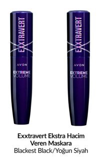 Avon Exxtravert Hacim Veren Blackest Black Maskara