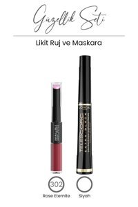 L'oréal Paris Telescopic Hacim Veren Carbon Black Maskara + Infaillible Likit Ruj Balm 302