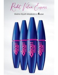 Maybelline New York Rocket Volum Express Hacim Veren Siyah Maskara 4 Adet