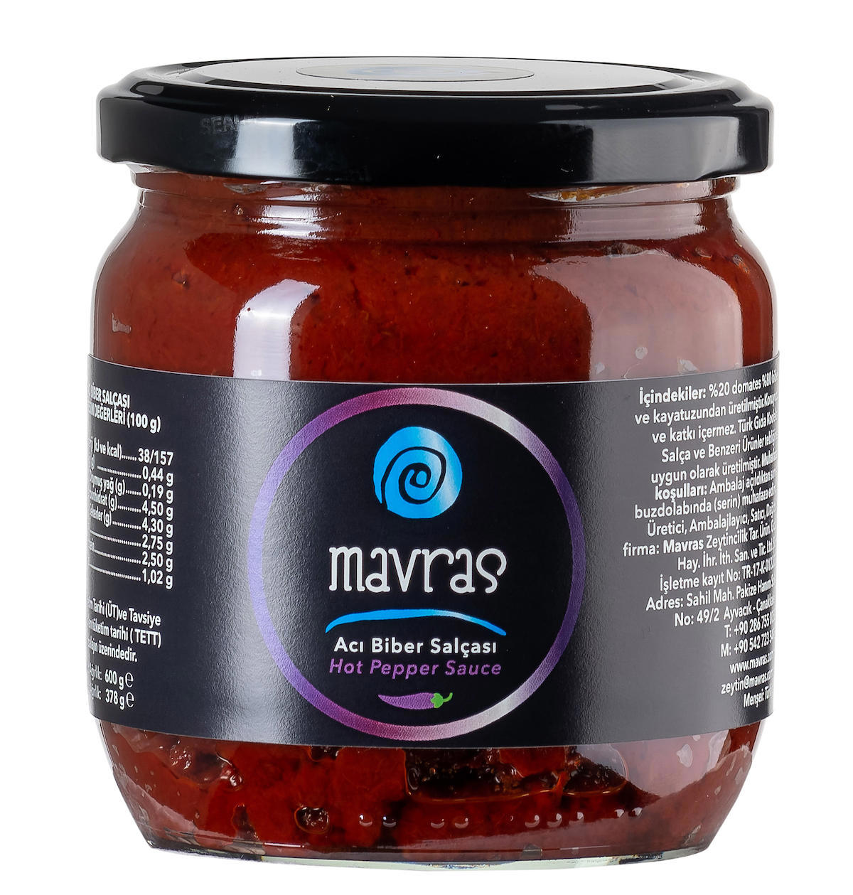 Mavras Çanakkale Acı Biber Salçası 378 gr