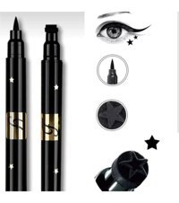 Makeup Time Yıldız Çift Taraflı Suya Dayanıklı Mat Siyah Kalıcı İnce Uçlu Kalem Eyeliner