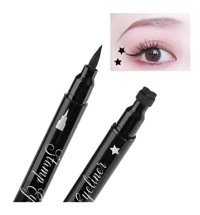 Maylin Yıldızlı Çift Taraflı Suya Dayanıklı Mat Siyah Kalıcı Kalın Uçlu Likit Eyeliner
