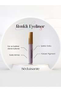 Séduisante Suya Dayanıklı Mat Lila Kalıcı İnce Uçlu Likit Eyeliner