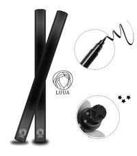Luua Yıldız Desenli Çift Taraflı Mat Siyah Kalıcı İnce Uçlu Kalem Eyeliner
